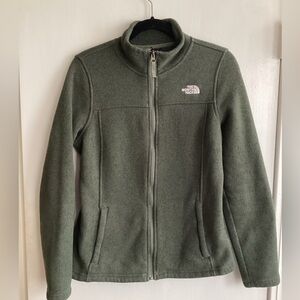 The North Face Lined Fleece Jacket Woman's Size M Khaki mid weight